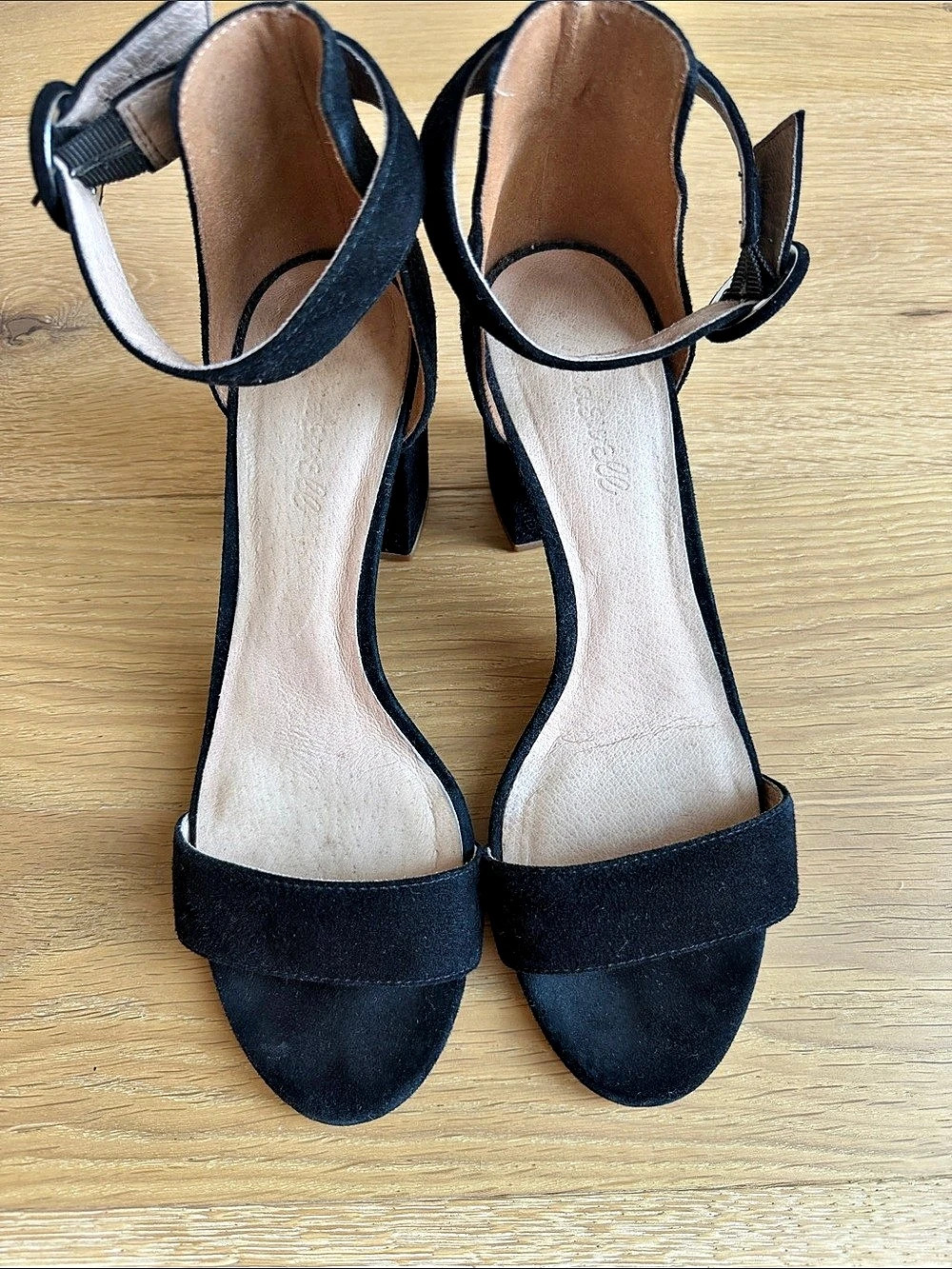 Madewell Black Ankle Strap Block Heel Sandals US 8.5